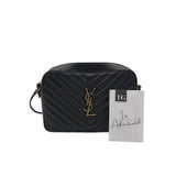 YSL LOU CAMERA BAH QUILTED w/ DUST BAG LUXE HANDBAG BLACK