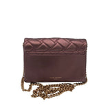 KURT GEIGER RET$285 MINI QUILTED CHAIN STRAP HANDBAG MAUVE