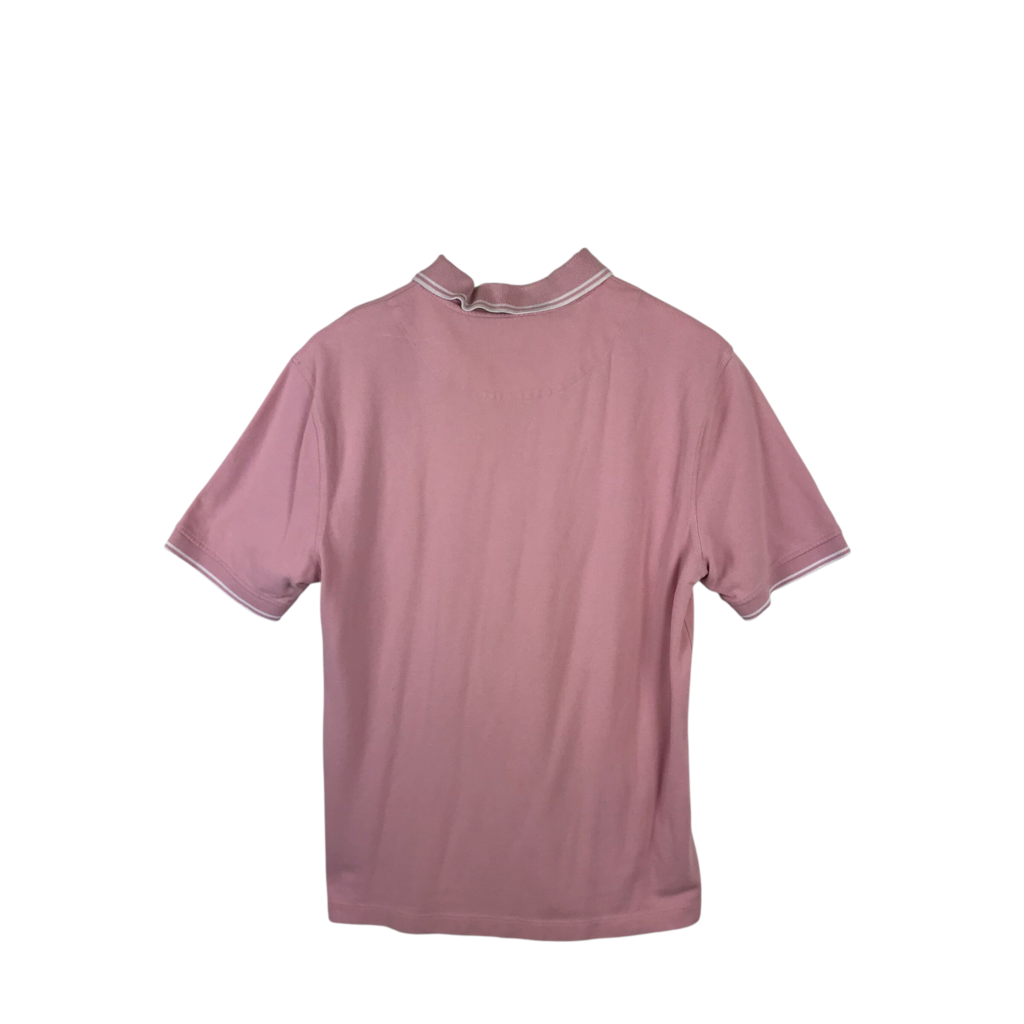BANANA REPUBLIC POLO SHORT SLEEVE MEN SHIRT PINK MEDIUM