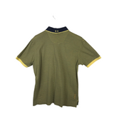 ROBERT GRAHAM POLO SHORT SLEEVE MEN SHIRT YELLOW NAVY XLARGE