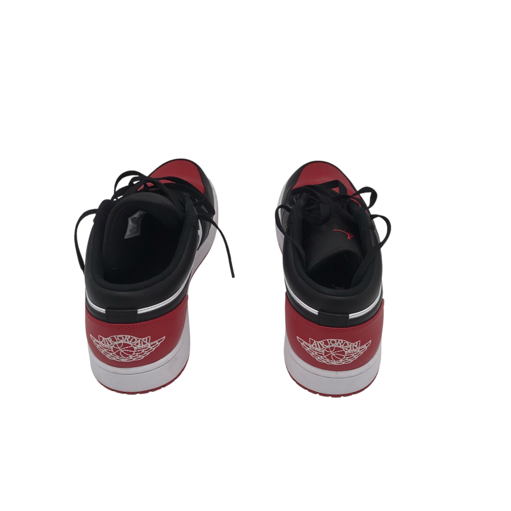 NIKE RET$148 LEATHER SNEAKER MEN SHOE BLACK RED 13