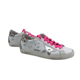 GOLDEN GOOSE RET$575 HAIR-ON LEATHER SNEAKER DESIGNER SHOES WHITE PINK 37