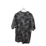 TOMMY BAHAMA FLORAL SHORT SLEEVE MEN SHIRT GREY GREEN XLARGE