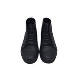 RET$145 LEATHER HIGH TOP MEN SHOE BLACK 9