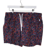 ONIA RET$220 TRUNKS PRINT MEN SWIMWEAR NAVY ORANGE XLARGE