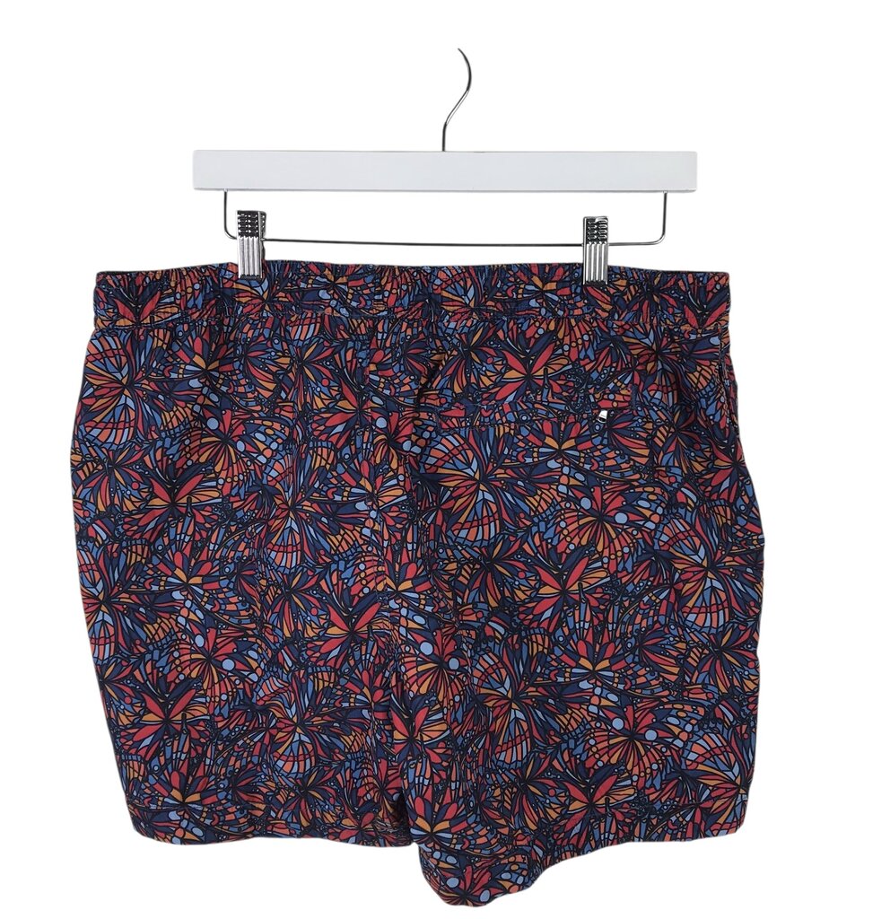 ONIA RET$220 TRUNKS PRINT MEN SWIMWEAR NAVY ORANGE XLARGE