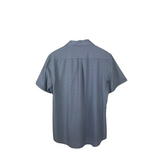 7 DIAMONDS SHORT SLEEVE MEN SHIRT BLUE WHITE LARGE