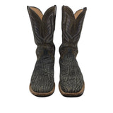 LUCCHESE WESTERN MEN BOOTS BROWN GREY 10.5