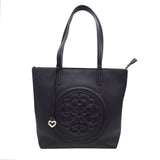 BRIGHTON LEATHER TOTE HANDBAG BLACK