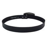 JEWELED CROSS BUCKLE LEATHER WOMEN'S ACCESSORIES BLACK MULTI LARGE