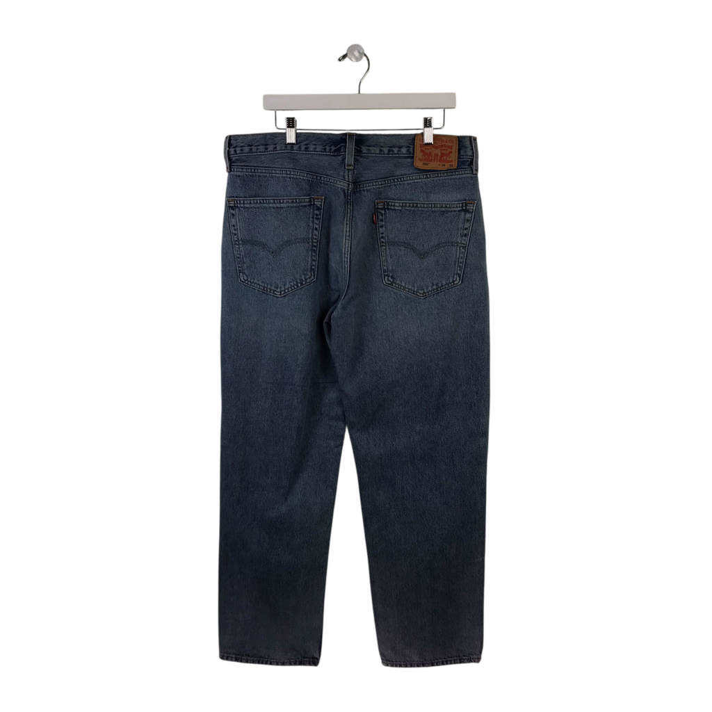 LEVI'S "550" DISTRESSED STRAIGHT LEG MEN JEANS BLUE 36/32
