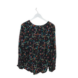 MAEVE FLORAL LONG SLEEVE BLOUSE BLACK MULTI LARGE