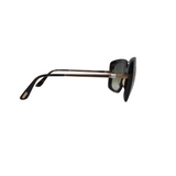 TOM FORD "MARISSA" TF619 OVERSIZE SQUARE LUXE SUNGLASSES BROWN