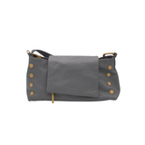 HAMMITT RET$445 SHOULDER PATENT HANDBAG GREY 11L x 5.5H x 3.5W