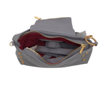 HAMMITT RET$445 SHOULDER PATENT HANDBAG GREY 11L x 5.5H x 3.5W