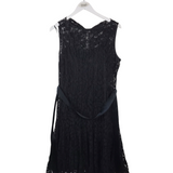 TERI JON LACE SLEEVELESS DESIGNER DRESS BLACK 12