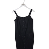 VERONICA BEARD LINEN SLEEVELESS DESIGNER DRESS BLACK 2