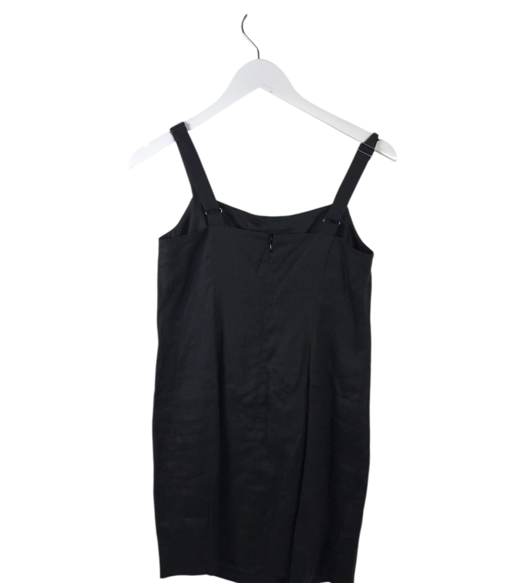 VERONICA BEARD LINEN SLEEVELESS DESIGNER DRESS BLACK 2