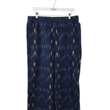 J. JILL NWT$99 PRINT WIDE LEG PANT NAVY TAN MEDIUM