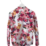 SUNDANCE NWT FLORAL LONG SLEEVE BLOUSE WHITE PINK MEDIUM