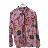 FLORAL LONG SLEEVE BLOUSE PINK MULTI LARGE