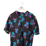 KSUBI RET$180 PLAID SHORT SLEEVE MEN SHIRT BROWN TEAL XLARGE