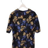 KSUBI RET$180 FLORAL SHORT SLEEVE MEN SHIRT BLACK YELLOW XLARGE