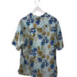 KSUBI RET$180 FLORAL SHORT SLEEVE MEN SHIRT SKY MUSTARD XLARGE