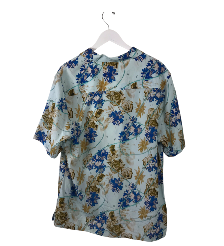 KSUBI RET$180 FLORAL SHORT SLEEVE MEN SHIRT SKY MUSTARD XLARGE