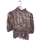 TAHARI PRINT 3/4 SLEEVE TOP SKY MULTI SMALL