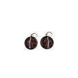 JOHN WIND TORTOISESHELL DROP EARRINGS GOLD BROWN