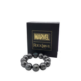 RET$89 "BLACK PANTHER" METAL BEADS BRACELET SILVER