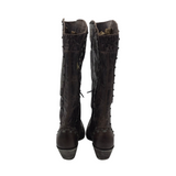 OLD GRINGO 16" LEATHER EMBROIDERED BOOTS BROWN BLUE 9.5B