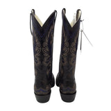 ARIAT NIB 13" LEATHER WESTERN BOOTS BROWN BLUE 9.5B