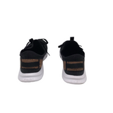 NEW BALANCE LEOPARD TRIM SNEAKERS SHOES BLACK TAN 9.5