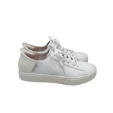 SKECHERS RET$72 LACE UP SNEAKER SHOES WHITE 7.5