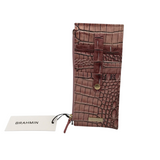 BRAHMIN NWT$55 CROC EMBOSSED CARD HOLDER WALLET PINK
