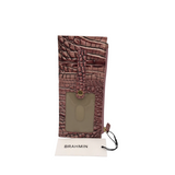 BRAHMIN NWT$55 CROC EMBOSSED CARD HOLDER WALLET PINK