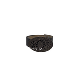 BELT RHINESTONE BUCKLE WOMEN'S ACCESSORIES BLACK SILVER SMALL