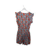 UMGEE NWT$44 FLORAL FLUTTER SLEEVE DRESS SKY CORAL MEDIUM