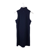 J MCLAUGHLIN RET$228 FLORAL SLEEVELESS DESIGNER DRESS NAVY MEDIUM