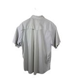 PONCHO STRIPE SHORT SLEEVE MEN SHIRT WHITE NAVY XLARGE