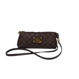 LOUIS VUITTON 2015 AS-IS EVA POCHETTE w/ CHAIN STRAP LUXE HANDBAG BROWN