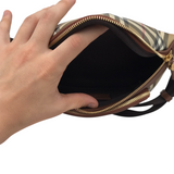 BURBERRY RET$1250 CHECK BELT BAG LUXE HANDBAG BEIGE/BROWN