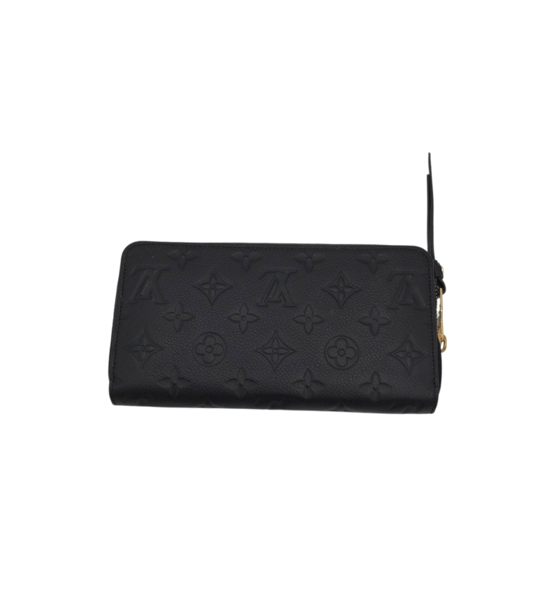 LOUIS VUITTON ZIPPY EMPREINTE LEATHER LUXE WALLET BLACK