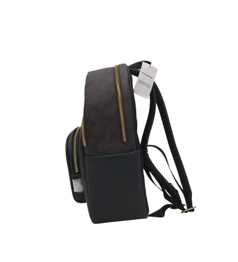 COACH NWT$450 LEATHER MONOGRAM BACKPACK BROWN BLACK