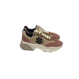 TORY BURCH NIB$300 SUEDE TRAINER DESIGNER SHOES PINK CREAM 6.5