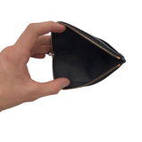 LONGCHAMP RET$170 LEATHER ZIP WALLET BLACK
