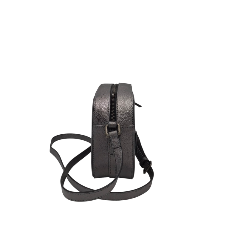 KURT GEIGER LEATHER CROSSBODY HANDBAG SILVER