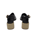 AEROSOLES LEATHER BLOCK-HEEL MULE SHOES CLAY 10